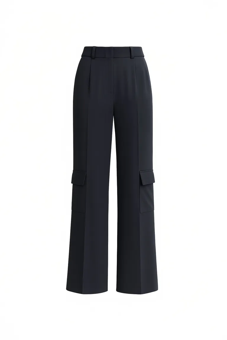 Pantalón cargo de corte recto con bolsillos y cierre de broche metalico de Naíma en Pantalones para argentina