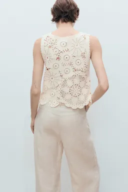 Top crochet flores de Mango en Tops para argentina