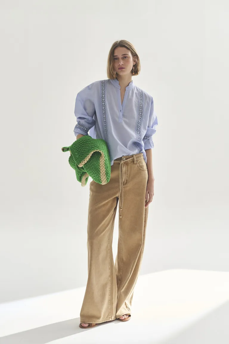 Blusa violeta holgada de manga abullonada para mujer de Akiabara en Blusas para argentina