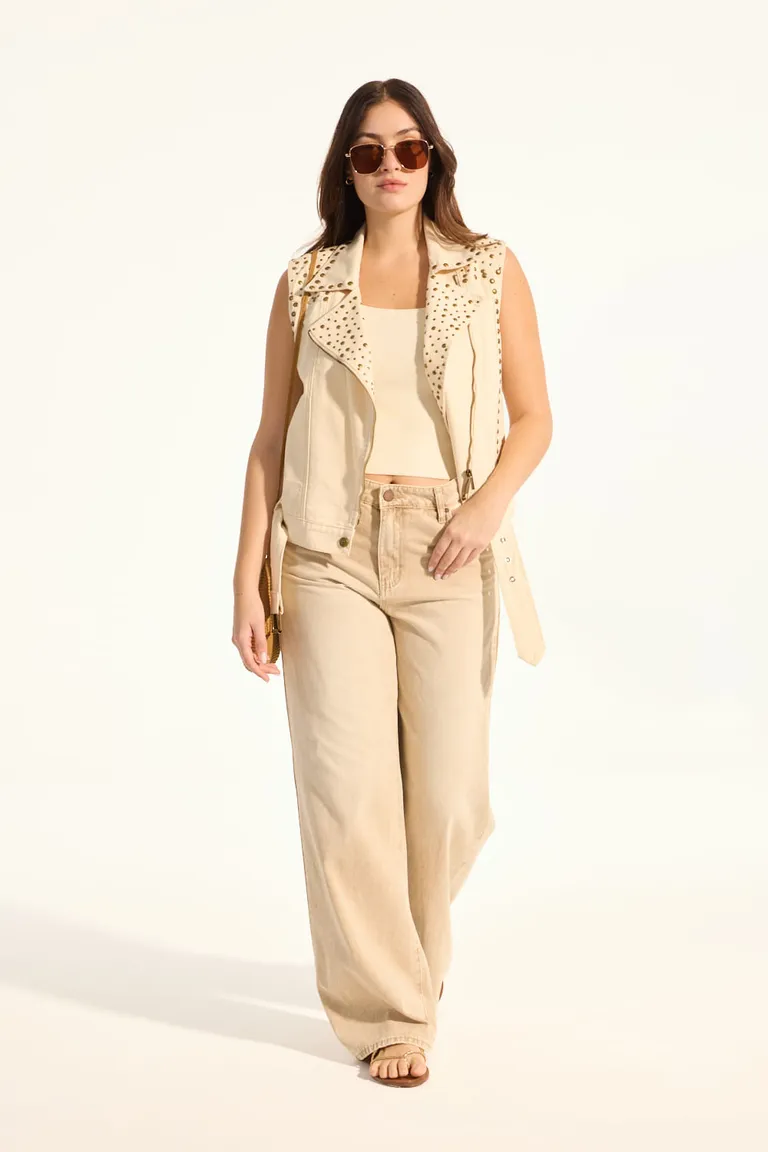 Pantalón ancho de tiro medio en variedad de teñidos en prenda de Portsaid en Pantalones para argentina