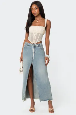 Corset dafne malla transparente de Edikted en Tops para argentina