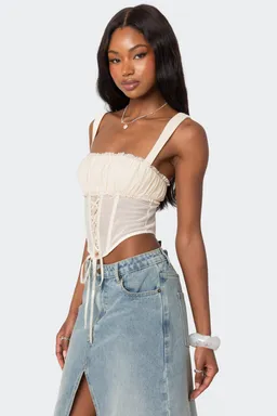 Corset dafne malla transparente de Edikted en Tops para argentina