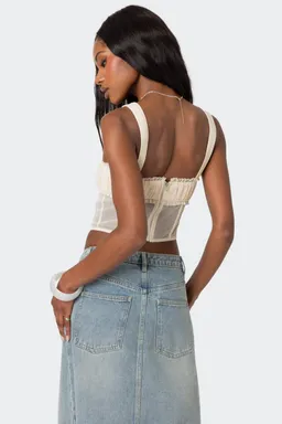 Corset dafne malla transparente de Edikted en Tops para argentina