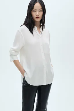 Camisa fluida con botones de Mango en Camisas para argentina