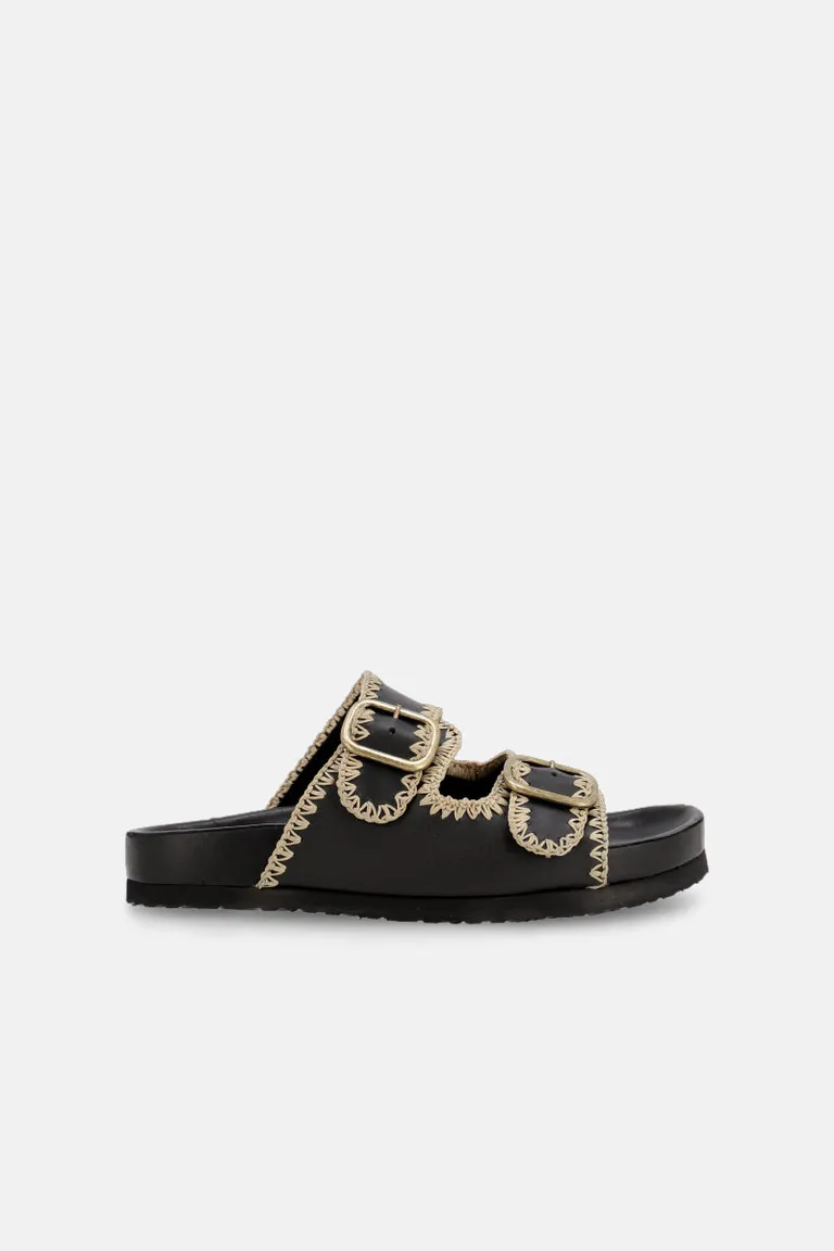 Sandalias de cuero con doble hebilla, suela de goma, estilo moderno y cómodo de Justaosadia en Sandalias para argentina