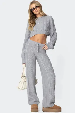 Pantalón kasey tejido trenzado de Edikted en Pantalones para argentina