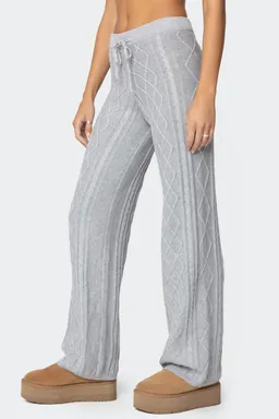 Pantalón kasey tejido trenzado de Edikted en Pantalones para argentina