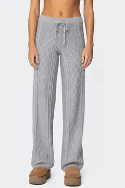 Pantalón kasey tejido trenzado de Edikted en Pantalones para argentina