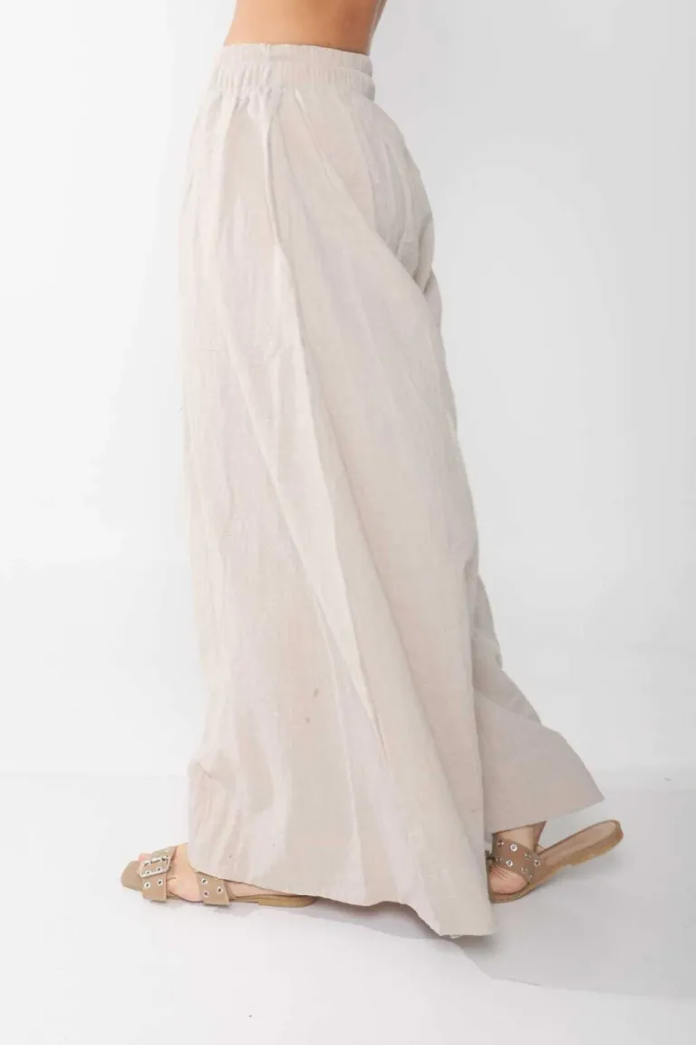 Blusa suelta de lino con pinza lateral para un look elegante y casual de Belle en Blusas para argentina