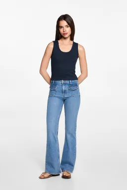 Top canalé algodón de Mango Teen en Tops para argentina