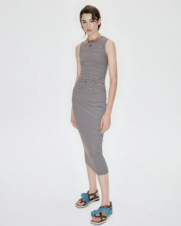 Falda midi rayada de corte ajustado para mujer de Jazmin Chebar en Faldas para argentina