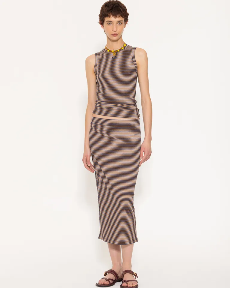 Falda midi rayada de corte ajustado para mujer de Jazmin Chebar en Faldas para argentina