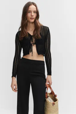 Pantalón wideleg tiro alto de Mango en Pantalones para argentina